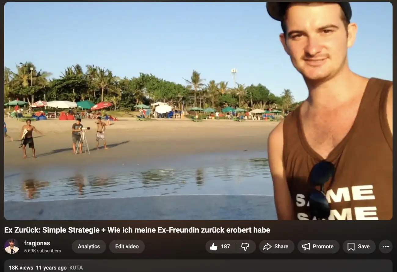 First YouTube shoots, Kuta Beach Bali 2014